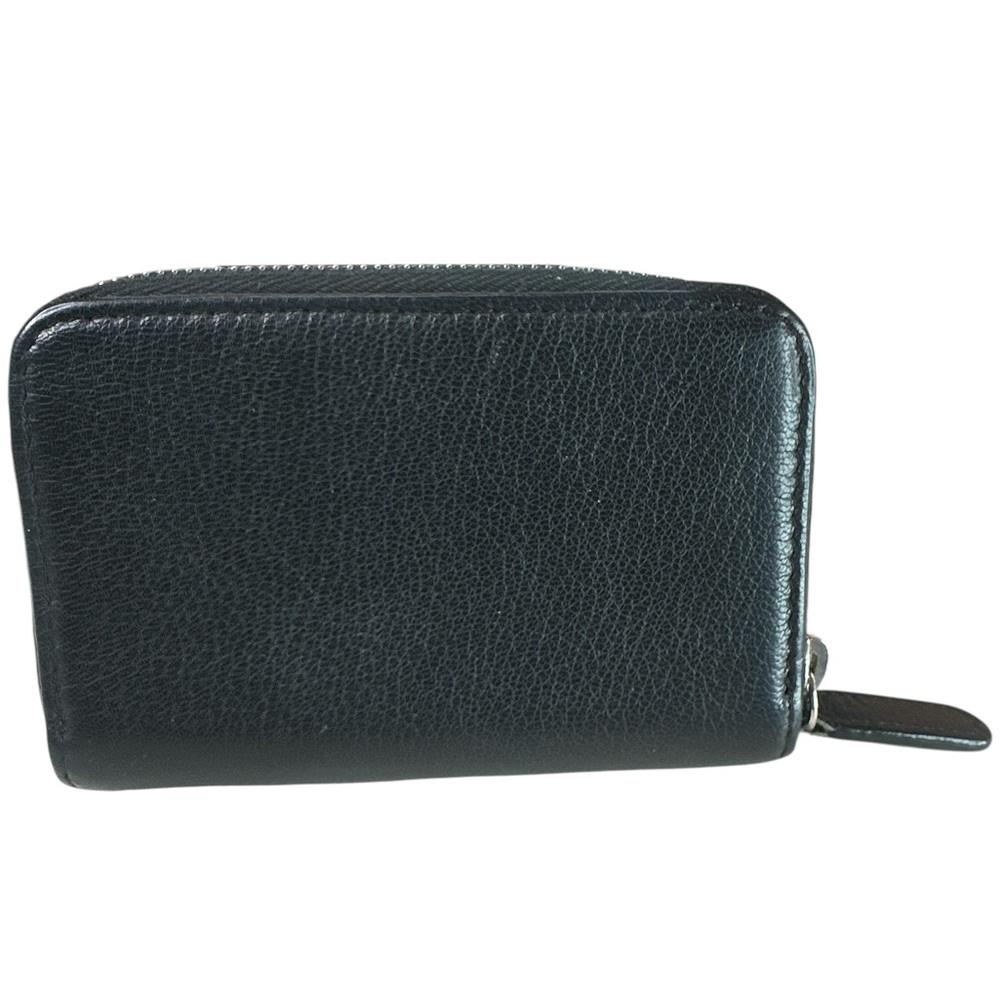 CHANEL Black Leather Card Zipper Wallet - Picture 2 of 6